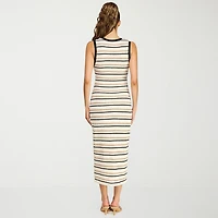 belle vie Womens Midi Scoop Neck Sleeveless Maxi Dress