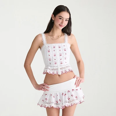 AEROPOSTALE Womens Juniors Sleeveless Peplum Top