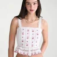 AEROPOSTALE Womens Juniors Sleeveless Peplum Top