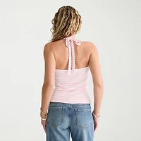 AEROPOSTALE Womens Juniors Halter Neck Sleeveless Tank Top