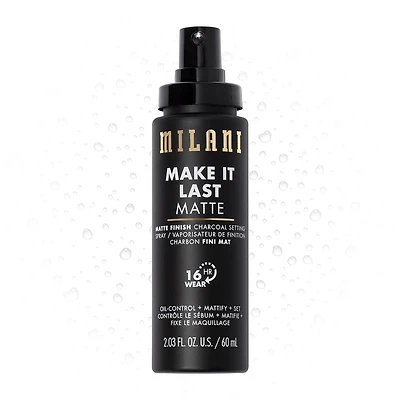 MILANI Make It Last Matte - Matte Finish Charcoal Setting Spray