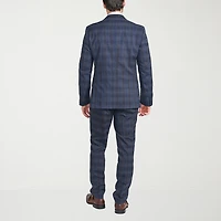 The Savile Row Co Pattern Mens Plaid 2-pc. Suit Set