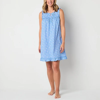 Adonna Womens Sleeveless Round Neck Nightgown