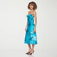 B. Smart Womens Juniors Sleeveless Floral Slip Dress