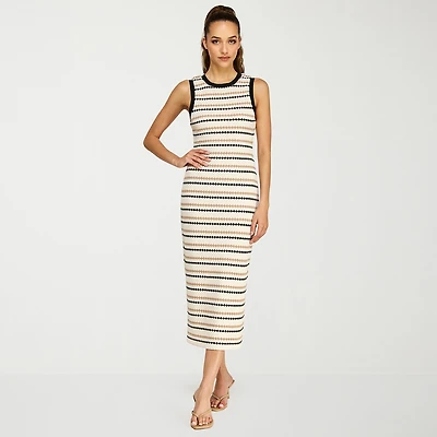 belle vie Womens Midi Scoop Neck Sleeveless Maxi Dress