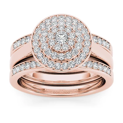 Womens / CT. T.W. Natural Diamond 10K Gold Round Bridal Set