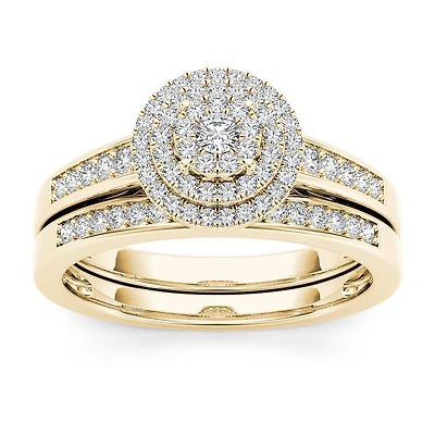 Womens / CT. T.W. Natural White Diamond 10K Gold Round Bridal Set