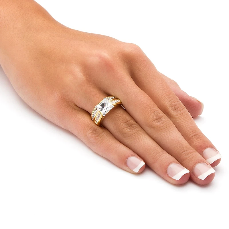 Womens CT. T.W. Cubic Zirconia 14K Gold Over Brass Bridal Set