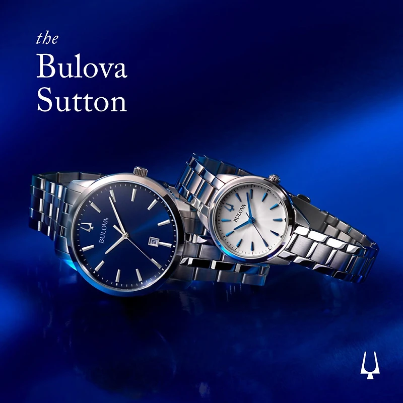 Bulova Sutton Womens Silver Tone Stainless Steel Bracelet Watch 96l285