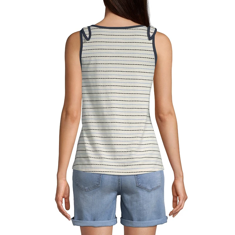 St. John's Bay Womens Round Neck Sleeveless Tank Top