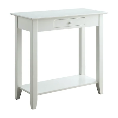 American Heritage 1 Drawer Hall Table with Shelf