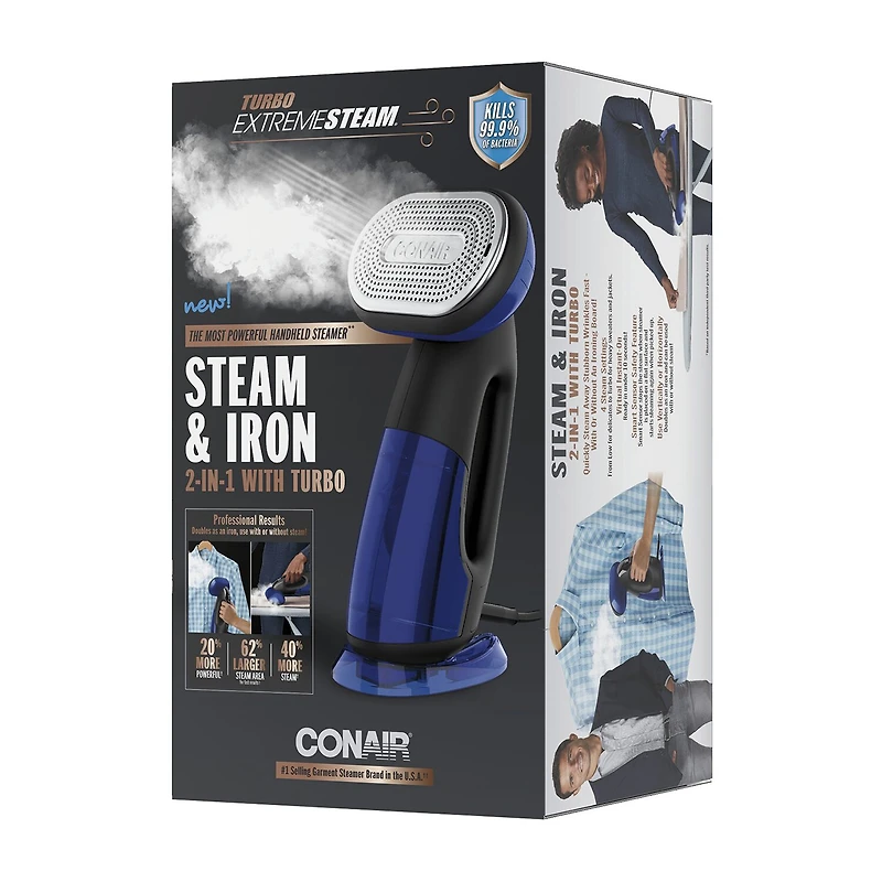 Conair Turbo Extremesteam® Steam and Iron 2-In-1 with Turbo