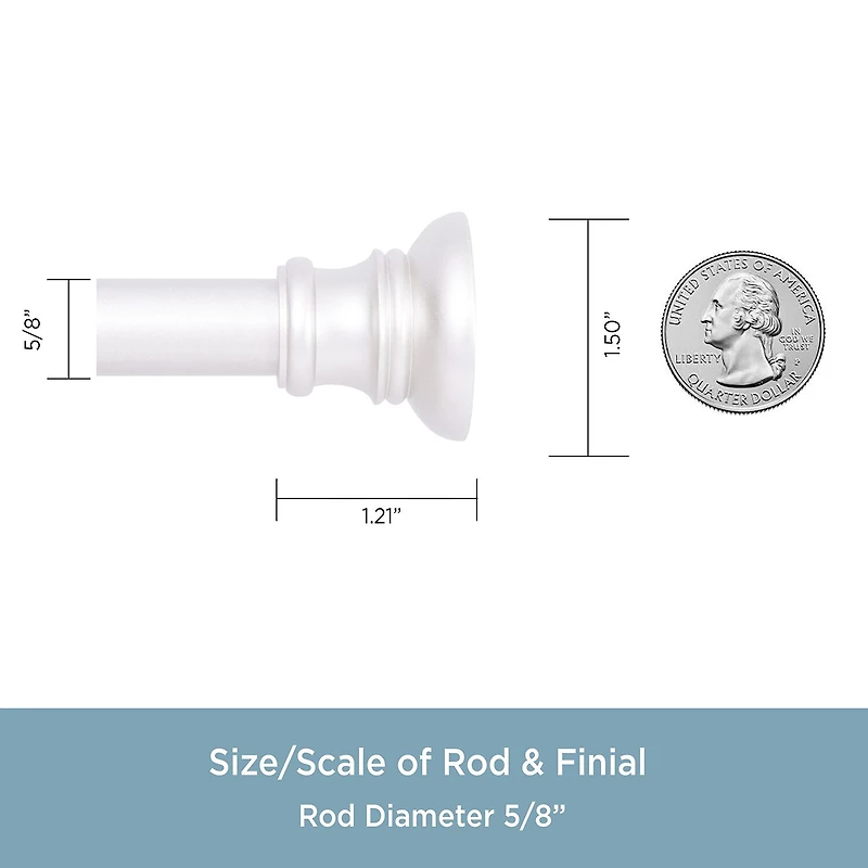 Kenney Twist & Fit 5/8 Tension Curtain Rod