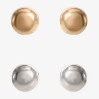 Girls 14K Gold Ball Earring Set
