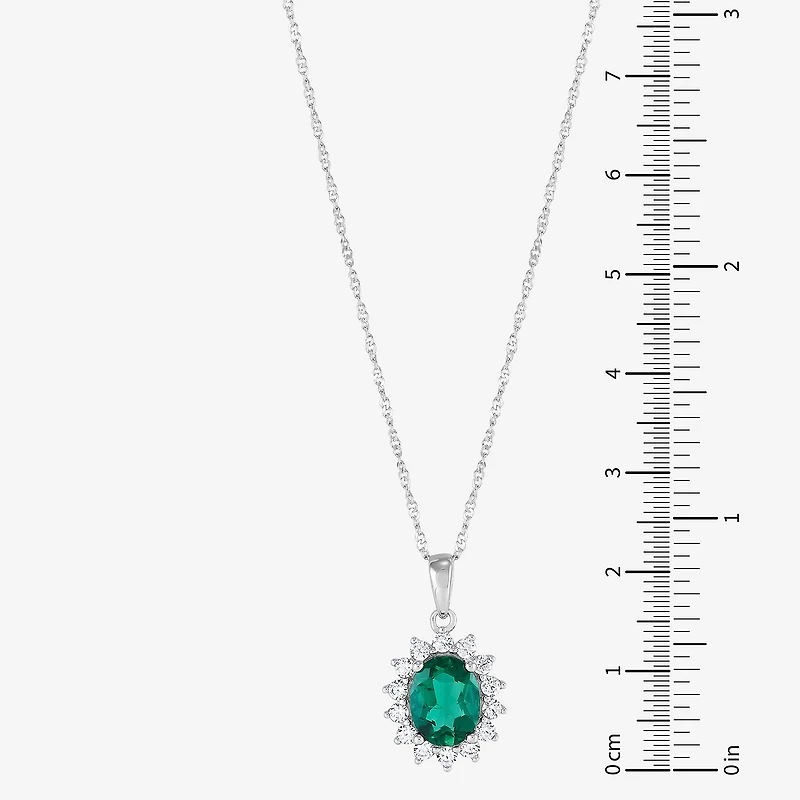 Gemstone Sterling Silver Oval 2-pc. Jewelry Set