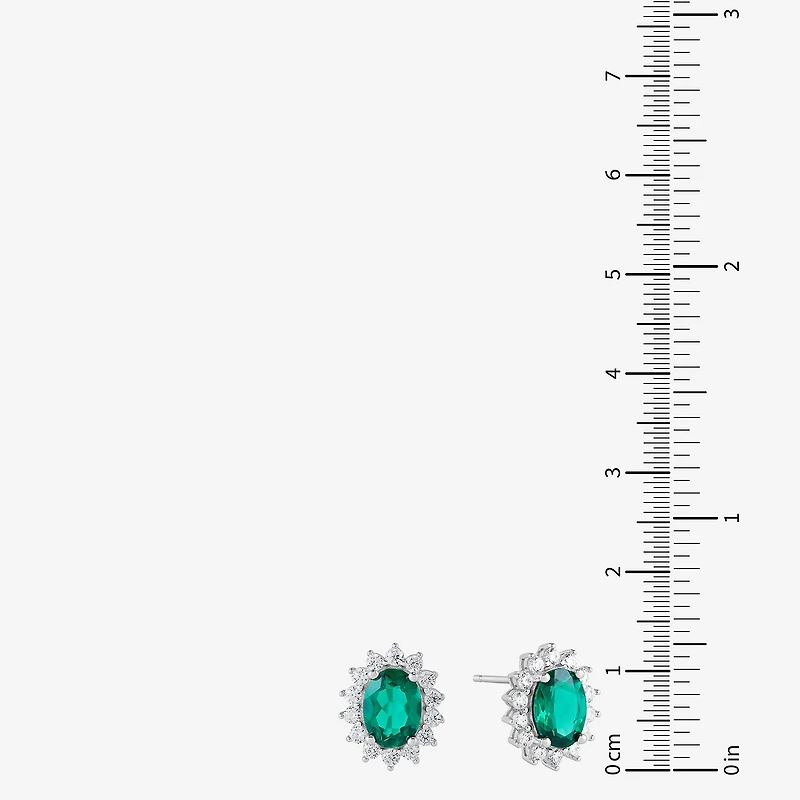 Gemstone Sterling Silver Oval 2-pc. Jewelry Set