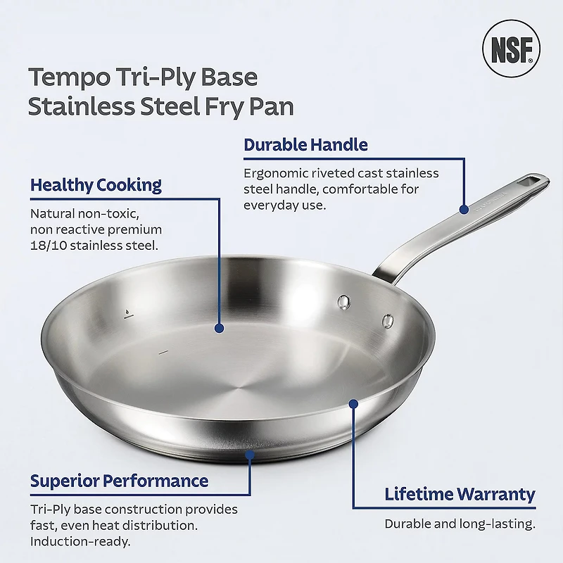 Tramontina Tempo Tri-Ply Stainless Steel 7-pc. Cookware Set