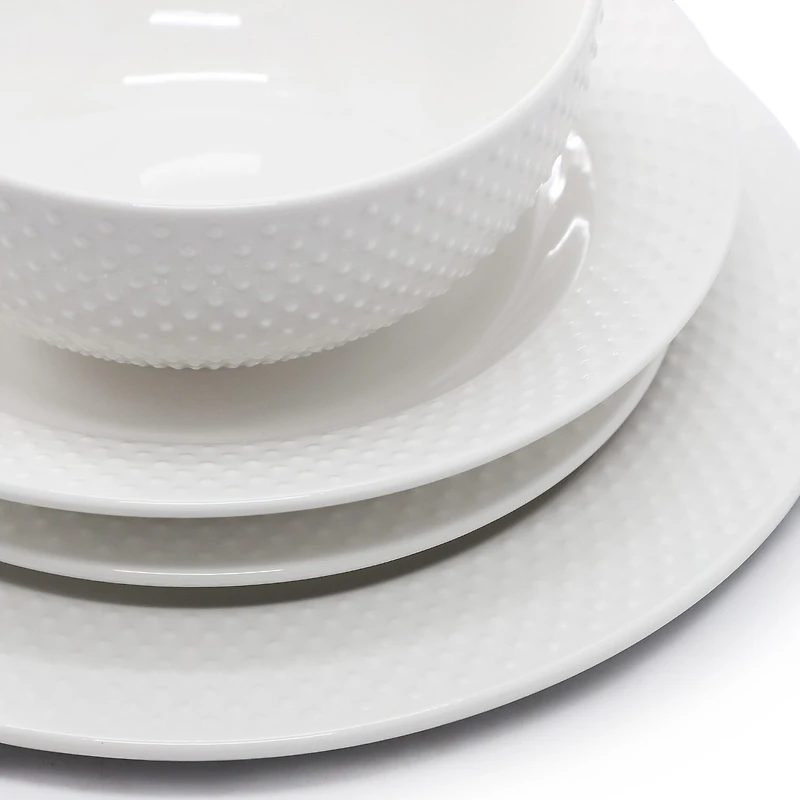 Elama Kim 16 Piece 16-pc. Porcelain Dinnerware Set