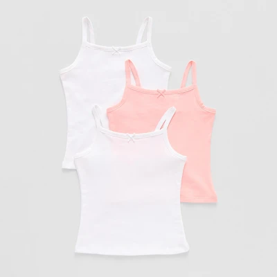 Okie Dokie Toddler Girls U Neck Sleeveless 3 Pack Camisole