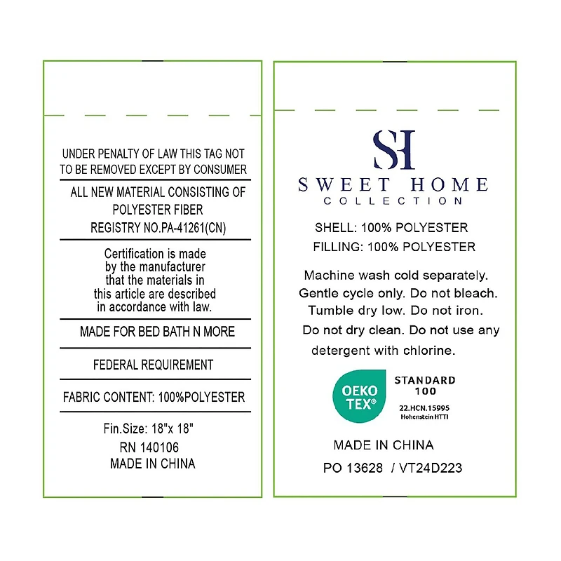 Sweet Home Collection™ Very Soft & Comfy Plush Long Faux Fur 18" x Throw Pillows 2 Pack