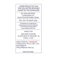Sweet Home Collection™ Gel Memory Foam 2" Mattress Topper CertiPUR-US Certified