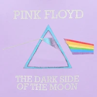 Womens Juniors Crew Neck Short Sleeve Oversized Pink Floyd Graphic T-Shirt