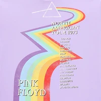 Womens Juniors Crew Neck Short Sleeve Oversized Pink Floyd Graphic T-Shirt