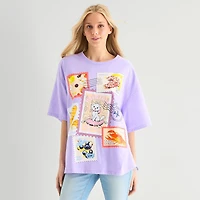 Womens Juniors Crew Neck Short Sleeve Loose Fit The Aristocats Graphic T-Shirt