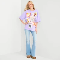 Womens Juniors Crew Neck Short Sleeve Loose Fit The Aristocats Graphic T-Shirt