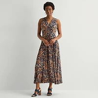 Marc New York Womens V Neck Sleeveless Maxi Dress