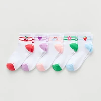 Thereabouts Little & Big Kid Girls Quarter Ankle Socks
