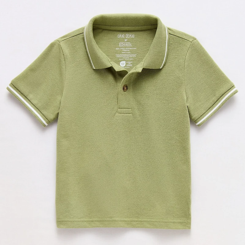 Okie Dokie Toddler & Little Boys Short Sleeve Regular Fit Polo Shirt