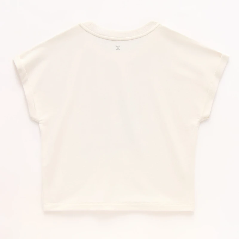 Xersion French Terry Little & Big Kid Girls Crew Neck Short Sleeve Active T-Shirt