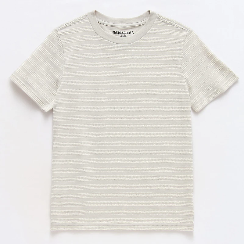 Thereabouts Textured Little & Big Kid Boys Crew Neck Short Sleeve T-Shirt