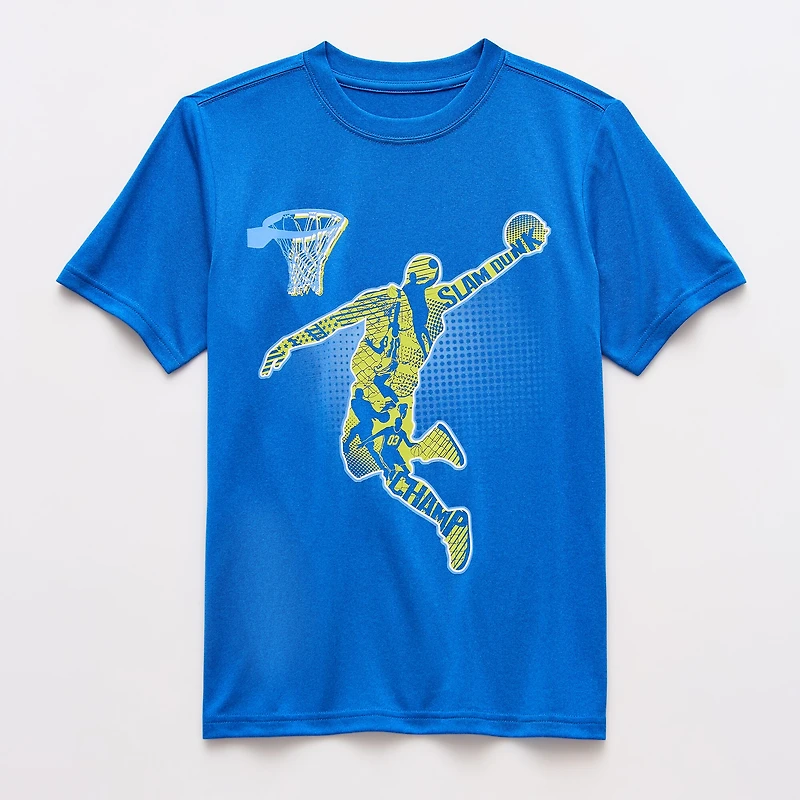 Xersion Performance Little & Big Kid Boys Crew Neck Short Sleeve Regular Fit Graphic T-Shirt