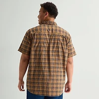 mutual weave Mens Short Sleeve Regular Fit Big and Tall Button-Down Shirt