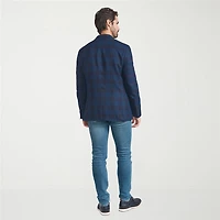 The Savile Row Co Mens Plaid Modern Fit Sport Coat