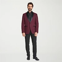 The Savile Row Co Mens Jacquard Slim Fit Sport Coat