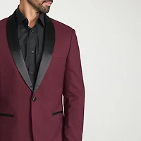 The Savile Row Co Mens Jacquard Slim Fit Sport Coat