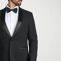 The Savile Row Co Mens Jacquard Slim Fit Sport Coat