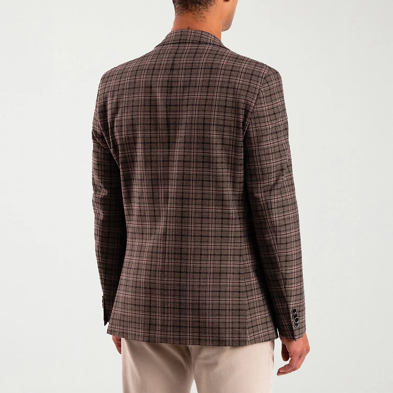 The Savile Row Co Mens Plaid Modern Fit Sport Coat