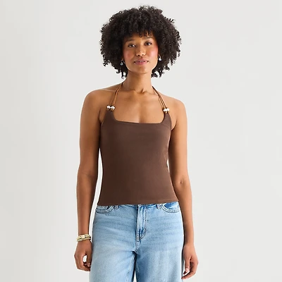 Forever 21 Womens Juniors Halter Neck Sleeveless Tank Top
