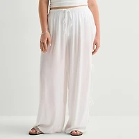 Forever 21 Womens Juniors Plus Straight Mid Rise Pull-On Pant