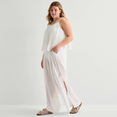 Forever 21 Womens Juniors Plus Straight Pull-On Pant