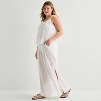 Forever 21 Womens Juniors Plus Straight Mid Rise Pull-On Pant