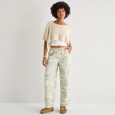 Arizona Womens Juniors Low Rise Barrel Jean