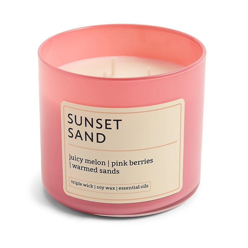 Distant Lands 14oz Sunset Sand 3-Wick Scented Jar Candle