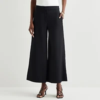 Worthington Womens Wide Leg High Rise Cropped Pant