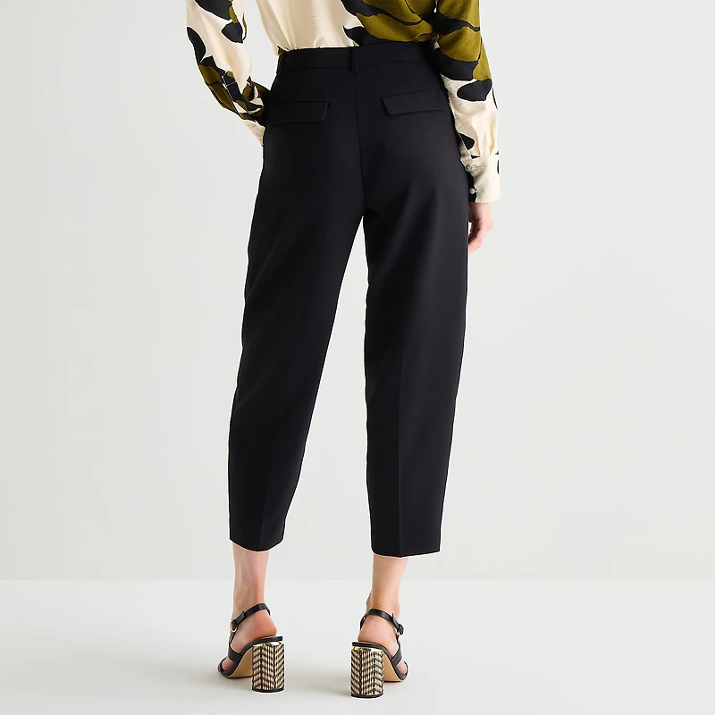 Worthington Womens Tapered Pleated Pant