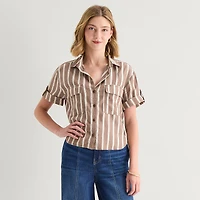 a.n.a Womens Short Sleeve Blouse